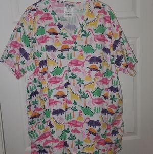 4x Dinosaur Scrub Top